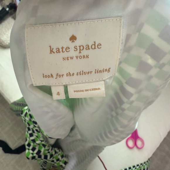 Kate Spade Green and Black Patterned Dress - Picture 8 of 11